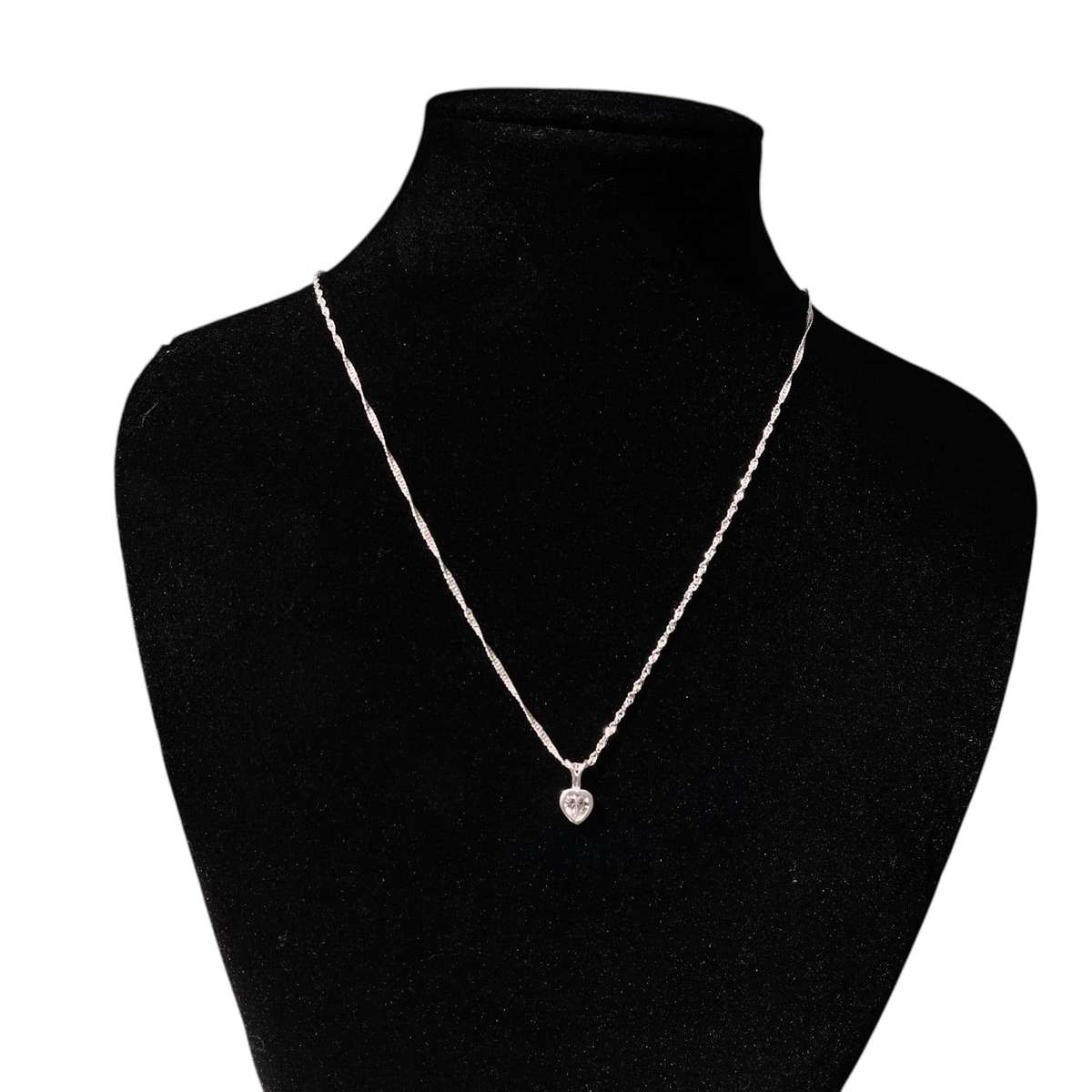 Sterling Silver Heart Pendant Necklace