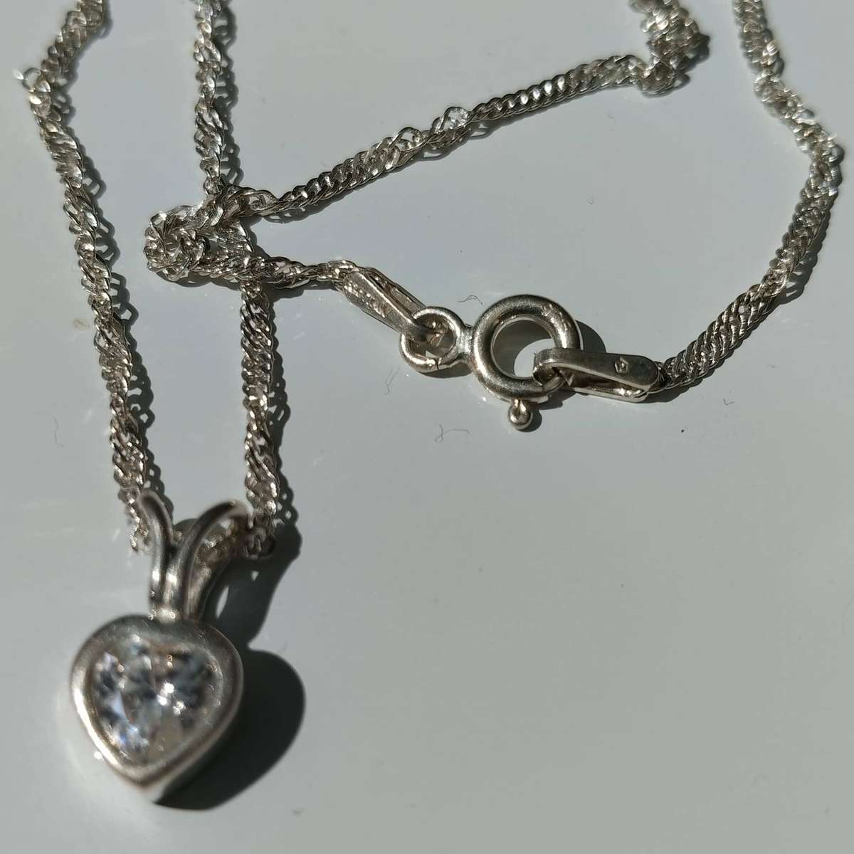 Sterling Silver Heart Pendant Necklace