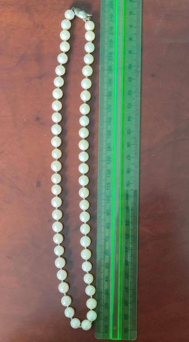 925 Sterling Silver Pearl Necklace #KWA015