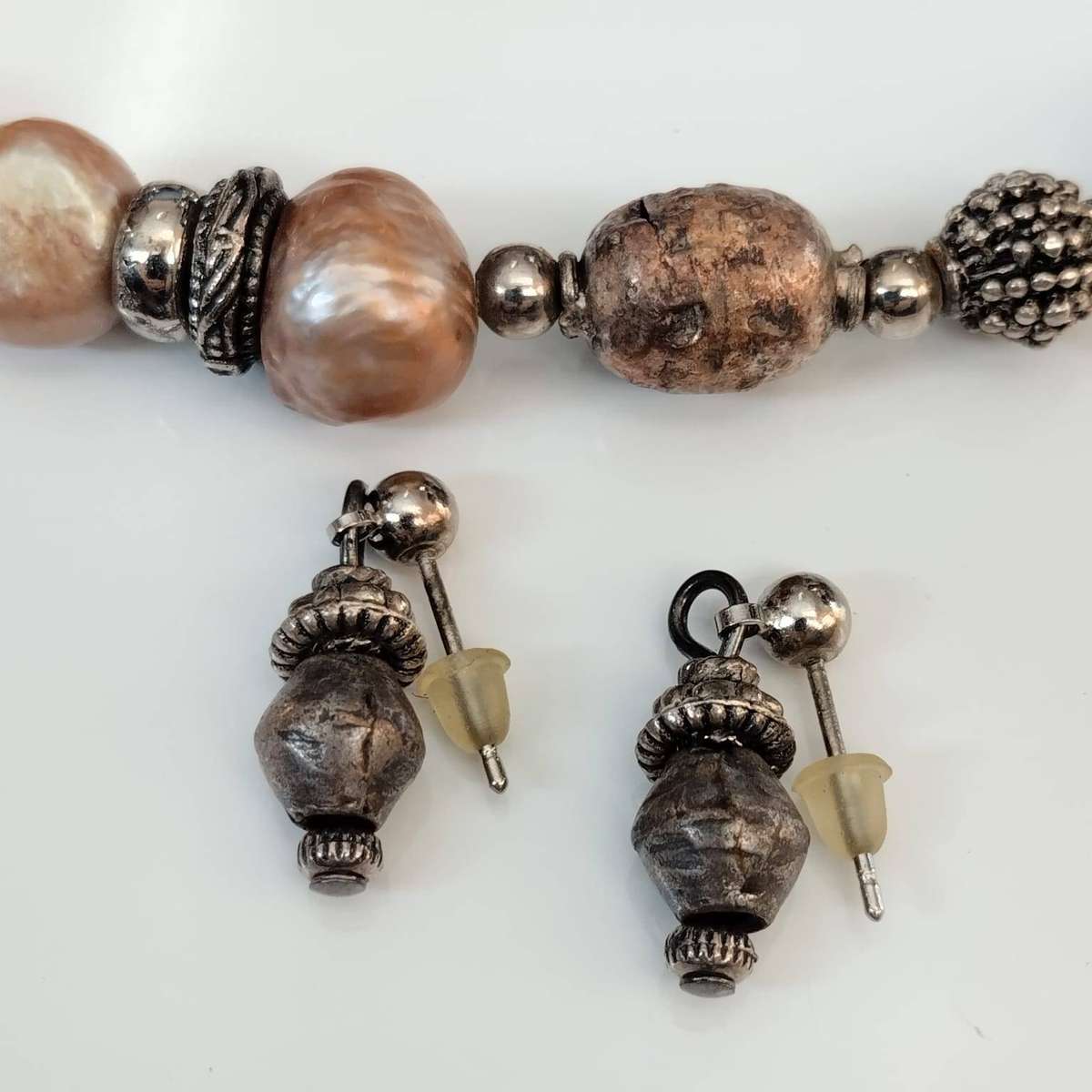 Ethiopian Silver Necklace and Earrings #KWA02