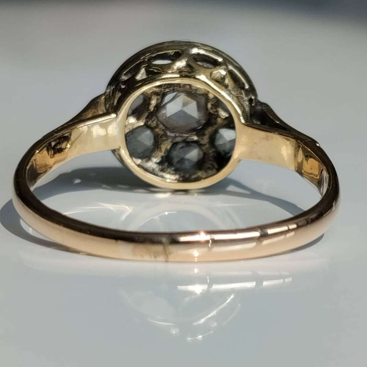 Vintage Style 9ct Yellow Gold and Diamond Ring #2055