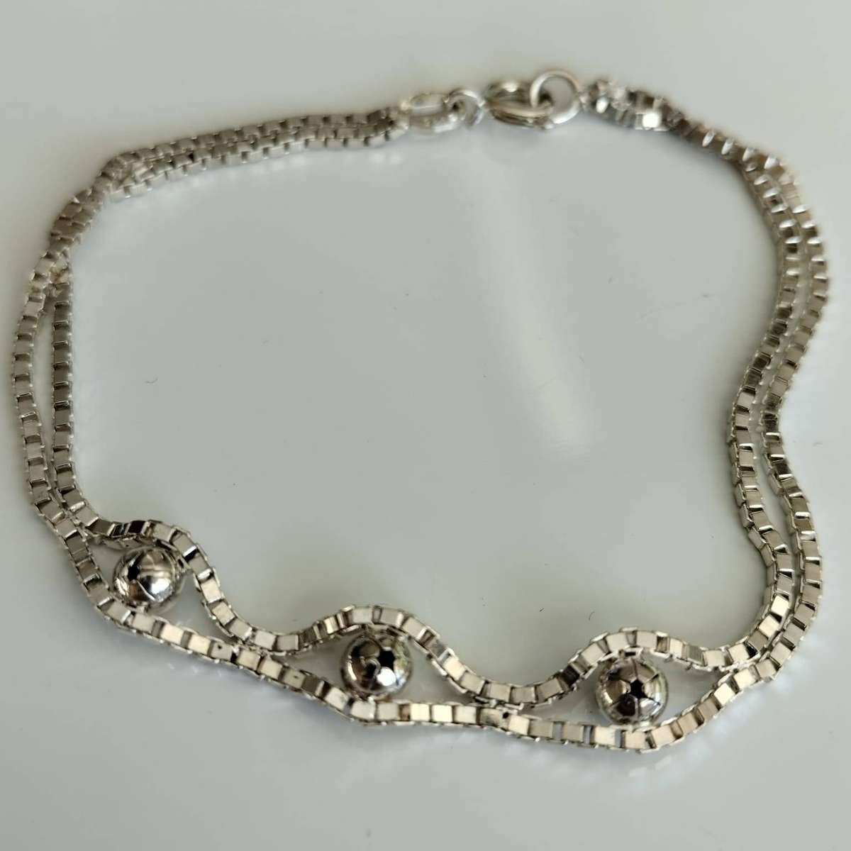 Sterling Silver Double Chain Bracelet