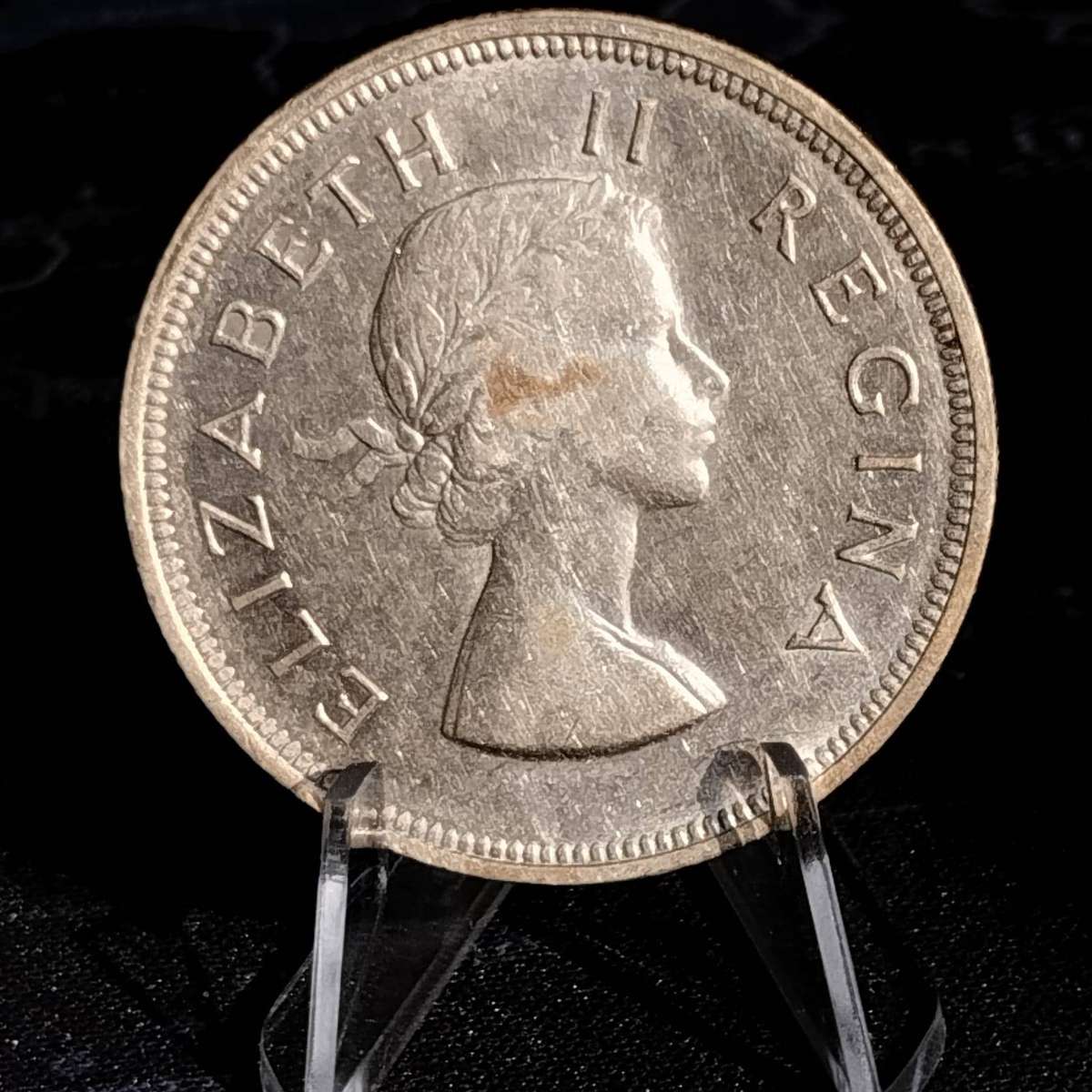 1954 Two and a Half Shilling - Elizabeth II (1st Portrait) #LT143