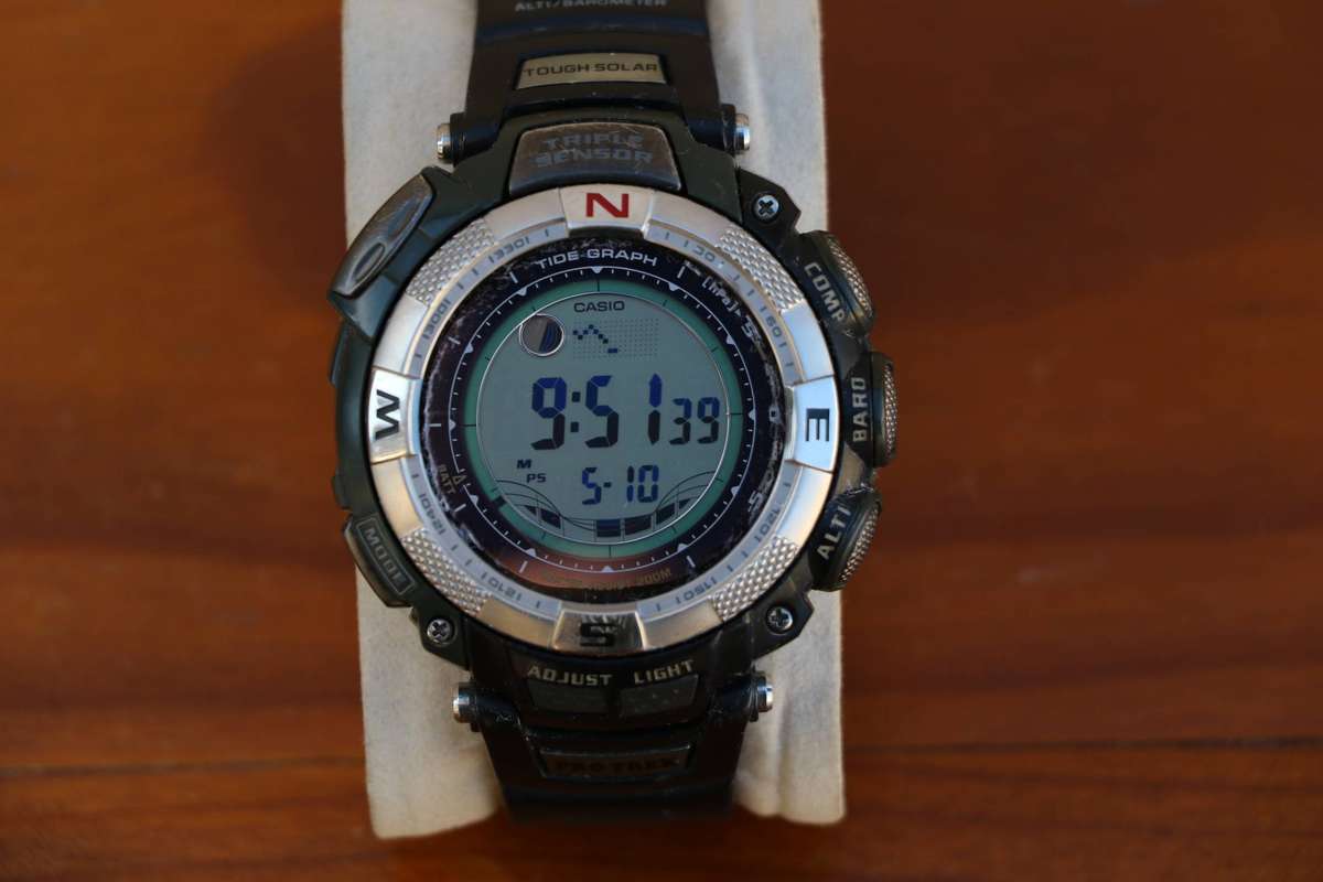 CASIO TRIPLE SENSOR TOUGH SOLAR WATCH - PRG 130