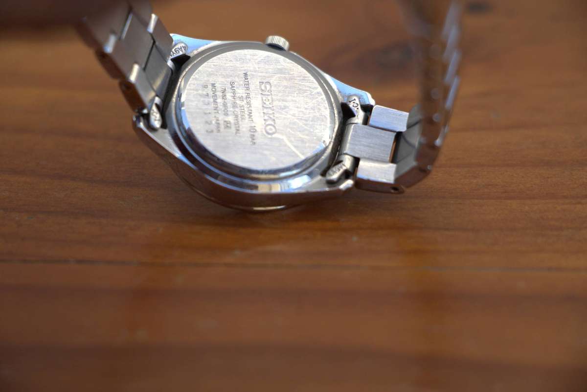 LADIES SEIKO WATCH 7N82-0FC0 - SAPPHIRE CRYSTAL