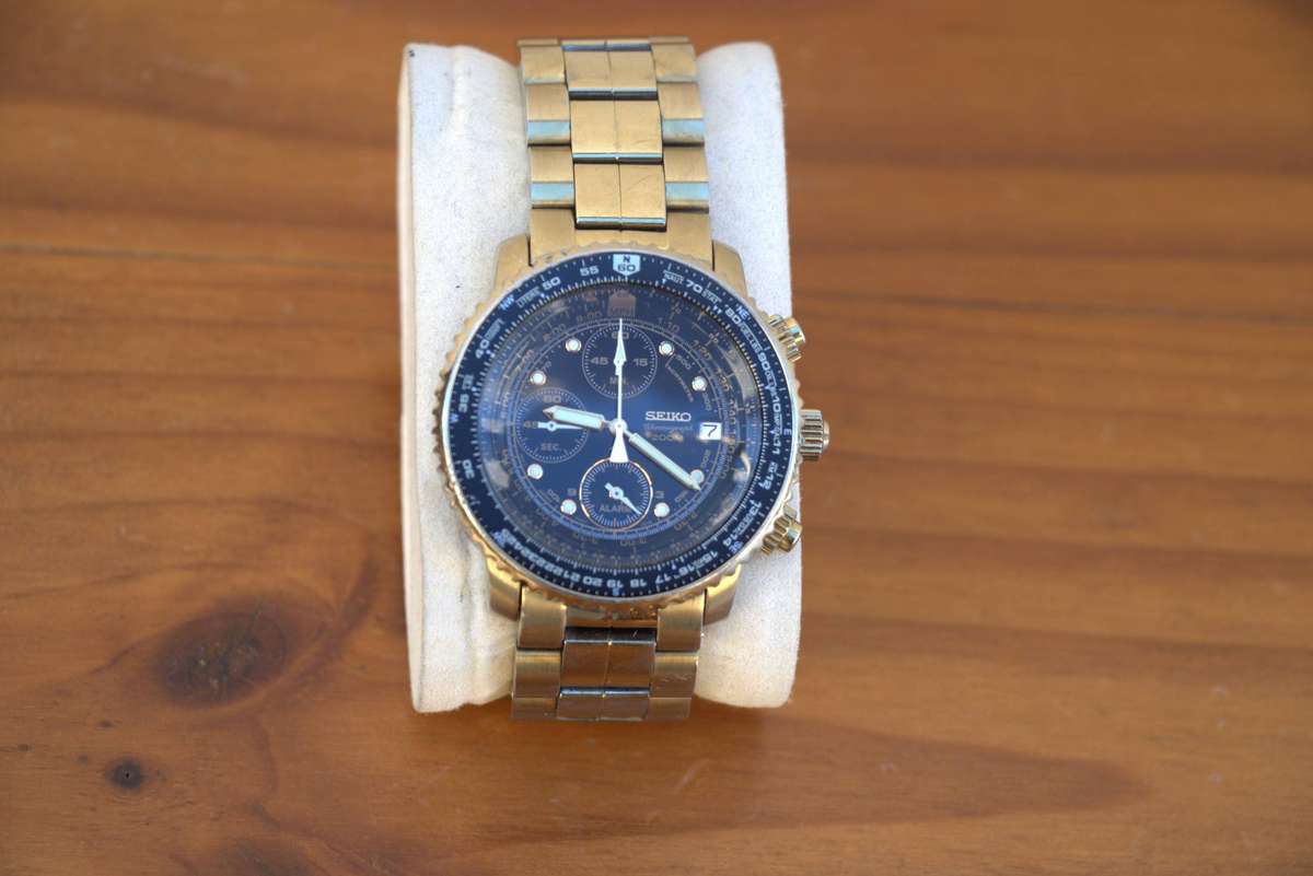 SEIKO FLIGHTMASTER CHRONOGRAPH ALARM WATCH - 7T82-0EB0