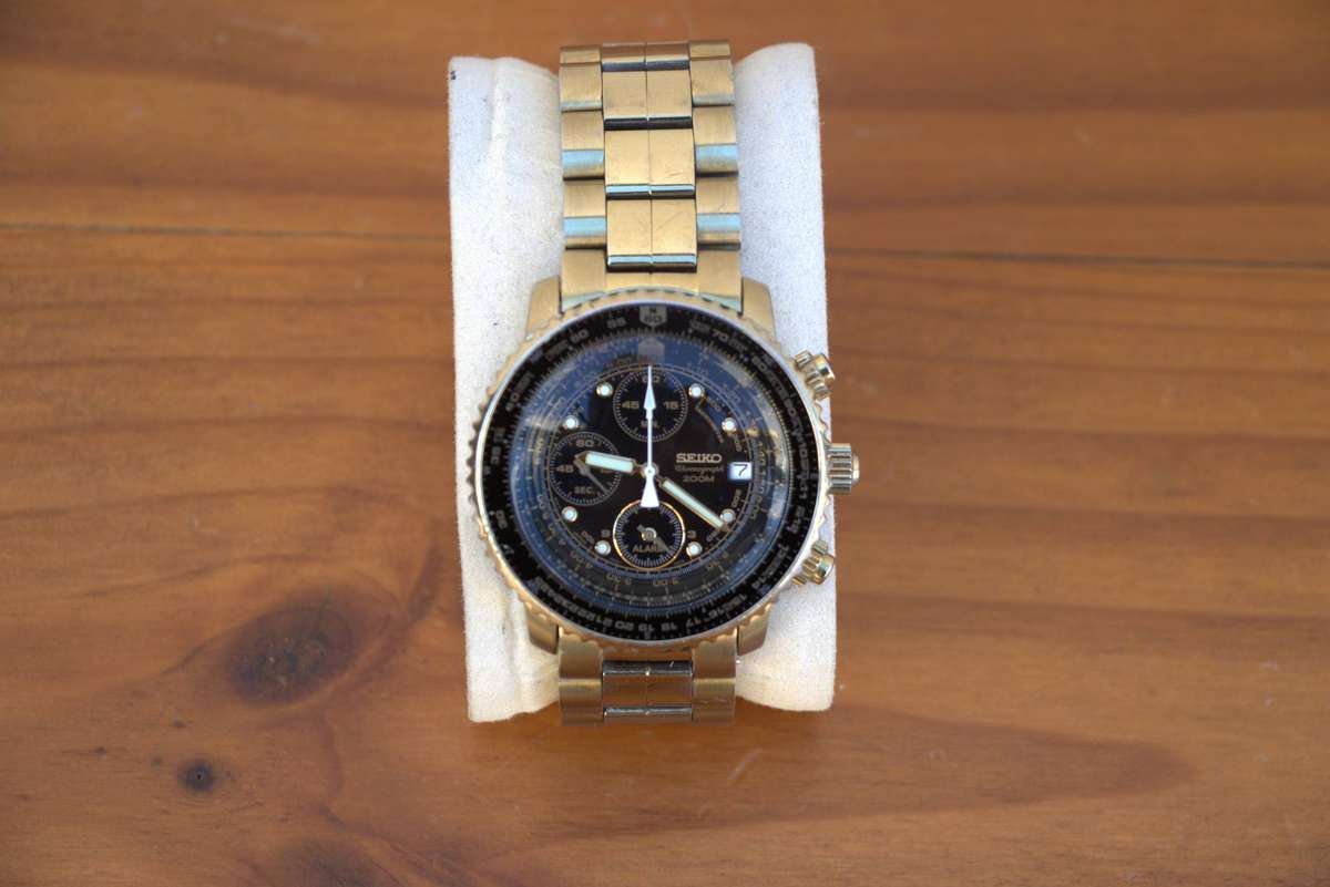 SEIKO FLIGHTMASTER CHRONOGRAPH ALARM WATCH - 7T82-0EB0