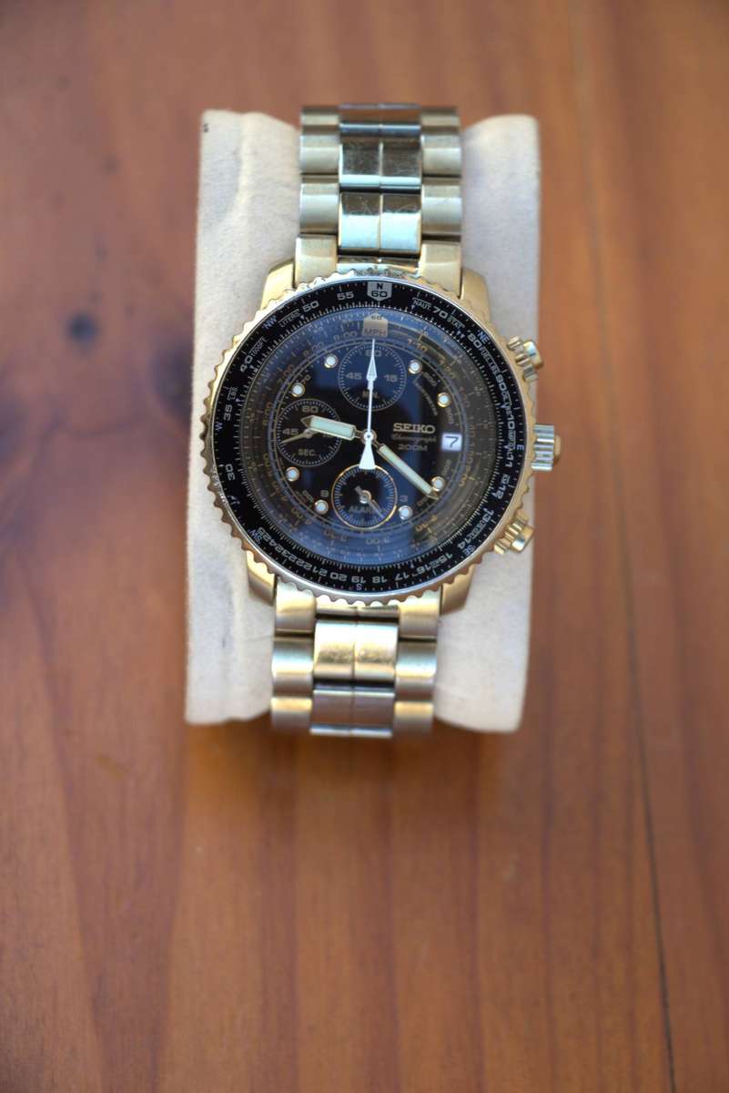 SEIKO FLIGHTMASTER CHRONOGRAPH ALARM WATCH - 7T82-0EB0