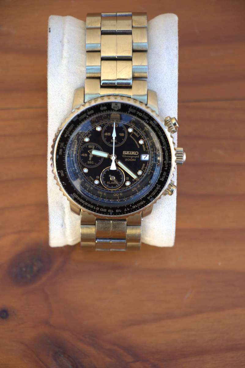 SEIKO FLIGHTMASTER CHRONOGRAPH ALARM WATCH - 7T82-0EB0