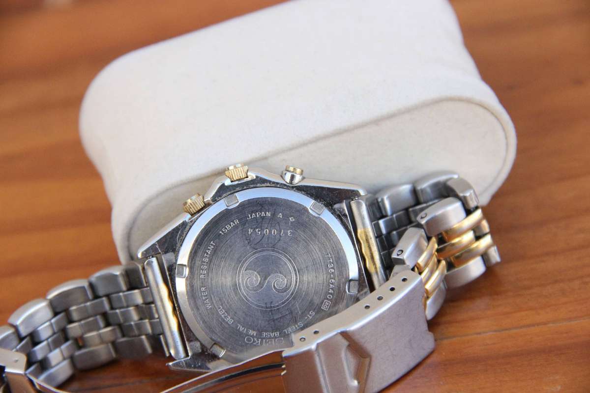 SEIKO 7T36 - 6A40 CHRONOGRAPH MOONPHASE WATCH