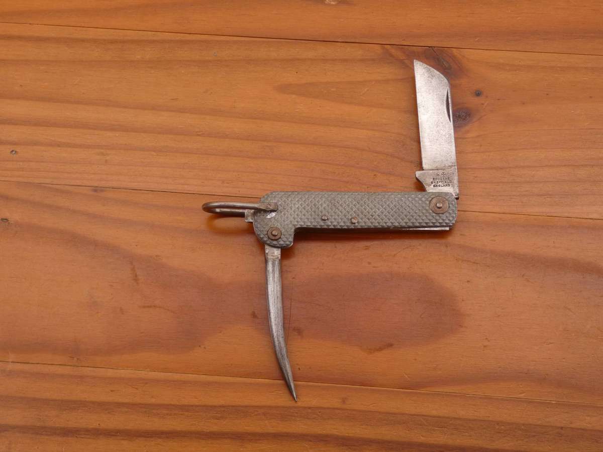 VINTAGE RODGERS NAVY RIGGING KNIFE - MADE IN SHEFFIELD ENGLAND