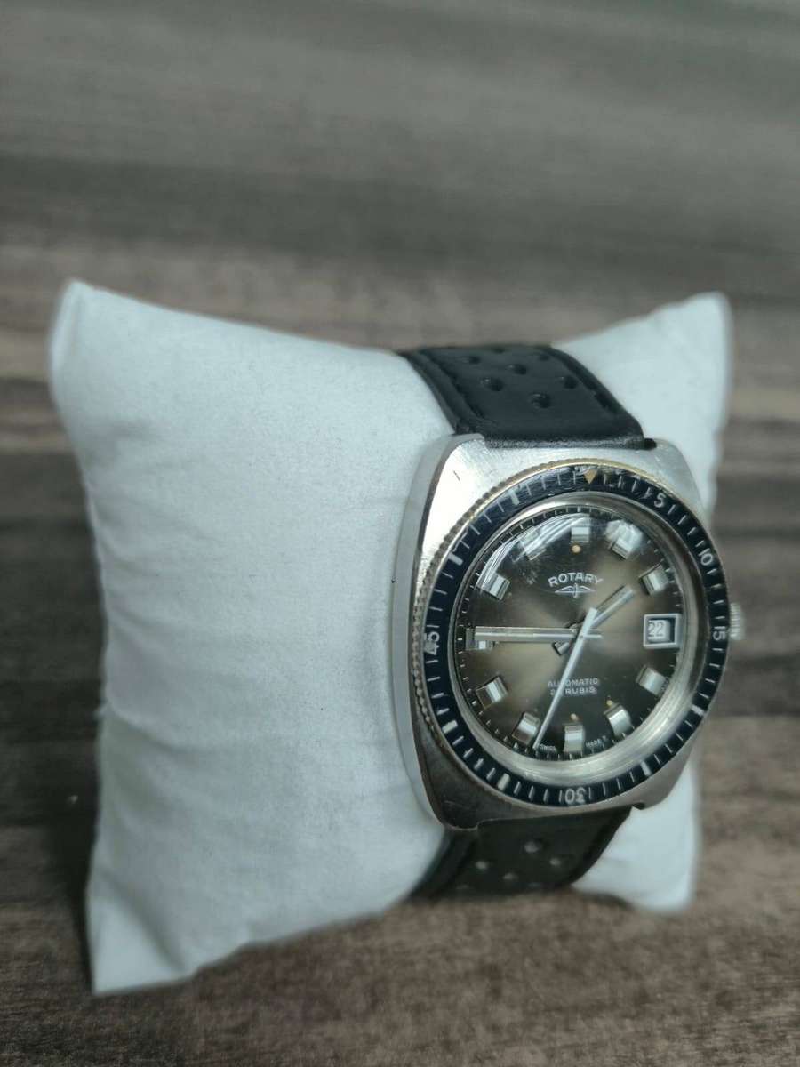 Rare Vintage Rotary Automatic Diver's Watch - Brown Dial