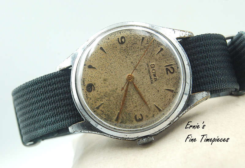Vintage Swiss Made Doxa Manual Winding Men's Watch c 1950