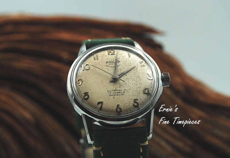 Vintage Enicar Ultrasonic Automatic Men's Watch from 1955, Serviced, Honeycomb Dial