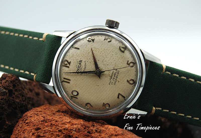 Vintage Enicar Ultrasonic Automatic Men's Watch from 1955, Serviced, Honeycomb Dial