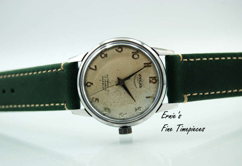 Vintage Enicar Ultrasonic Automatic Men's Watch from 1955, Serviced, Honeycomb Dial
