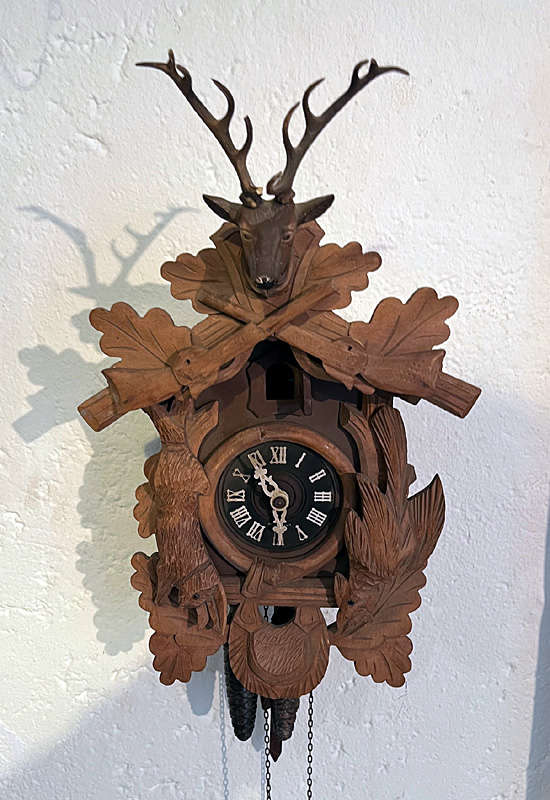 Antique Cuckoo Clock, for Spares or Repairs, Made in West Germany