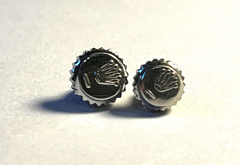 Two Rolex Crowns, Diameter 6 and 5.5 mm, One bid takes both