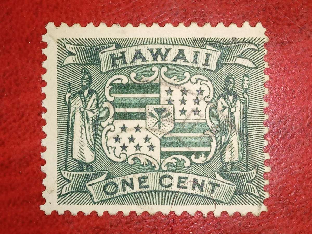 5 Hawaii stamps 1800s