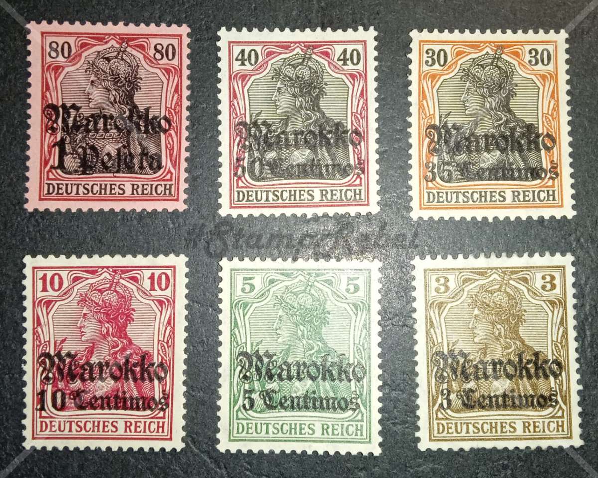 Germania Morokko stamp set
