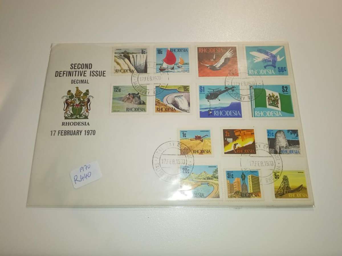 Rhodesia First day cover 1970 2nd definitive issue