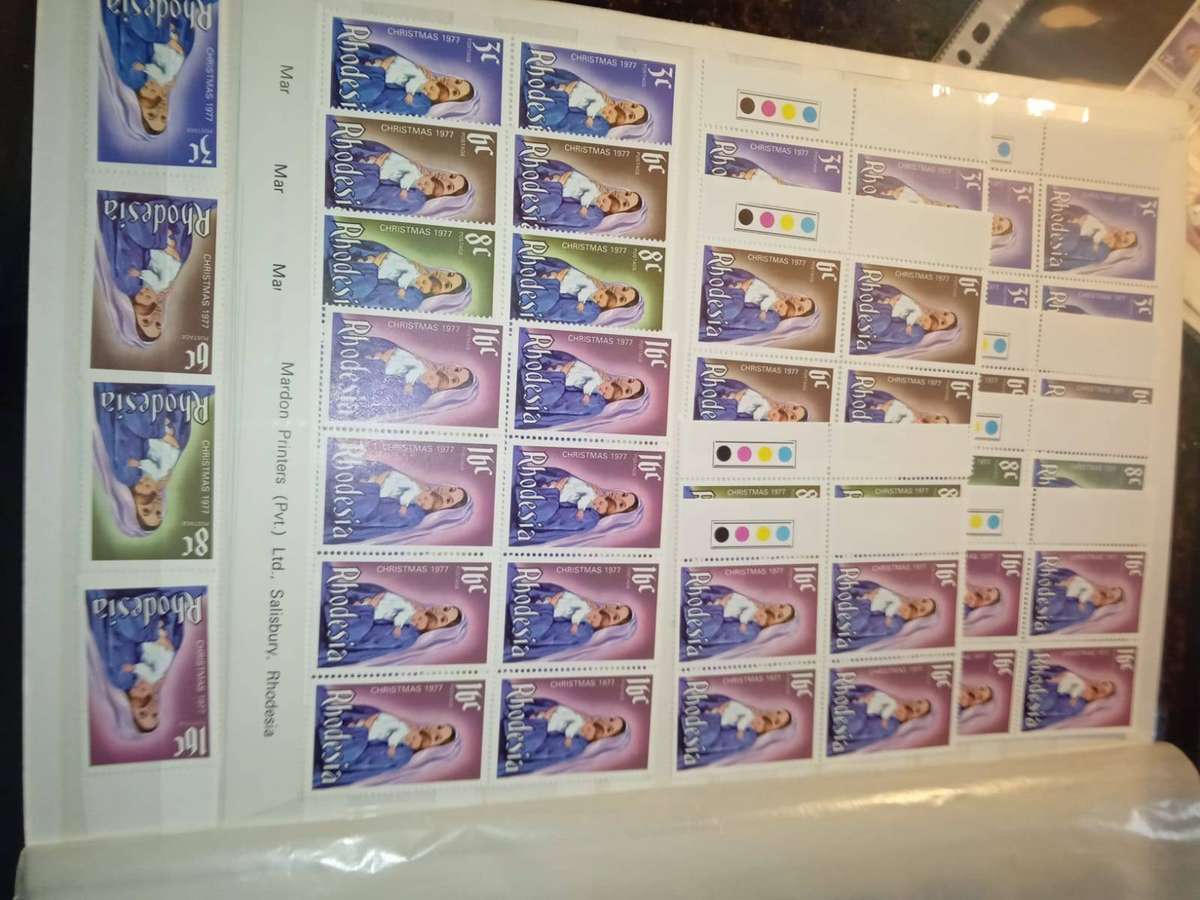 Rhodesia stamp collection in stock book