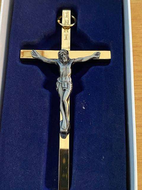 VINTAGE BRASS CRUSIFIX
