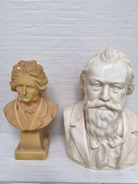 VINTAGE BUSTS OF BRAHMS AND BEETHOVEN