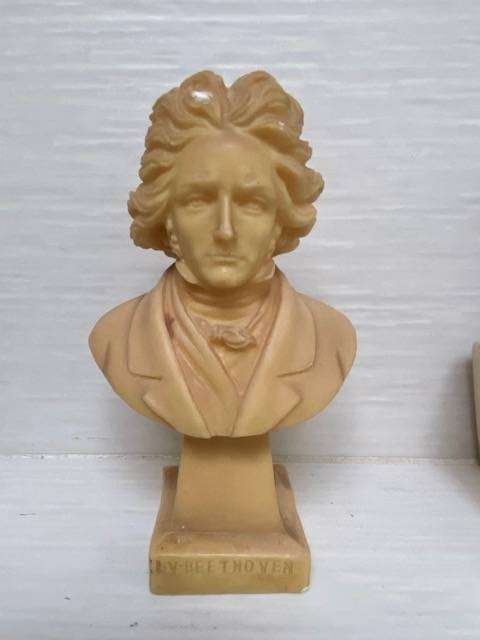 VINTAGE BUSTS OF BRAHMS AND BEETHOVEN