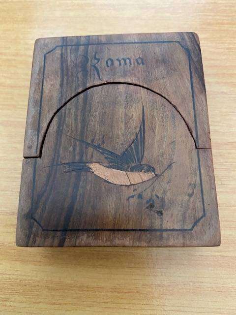 ANTIQUE WOODEN  POCKET WATCH HOLDER
