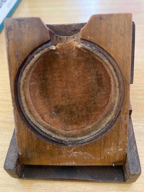 ANTIQUE WOODEN  POCKET WATCH HOLDER