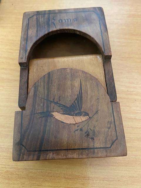 ANTIQUE WOODEN  POCKET WATCH HOLDER