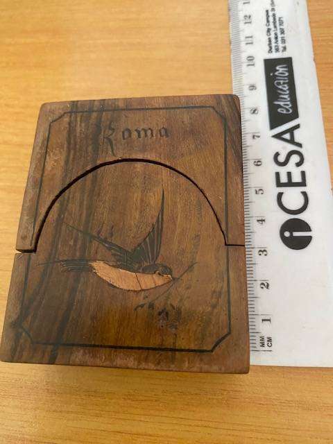 ANTIQUE WOODEN  POCKET WATCH HOLDER
