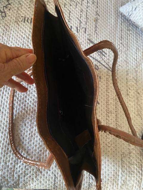 VINTAGE HANDMAE LEATHER EASTERN HANDBAG