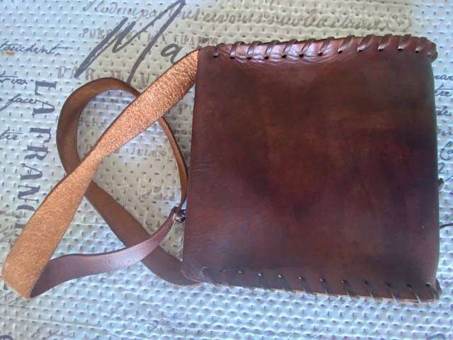 VINTAGE HANDMADE STRONG LEATHER SLING BAG