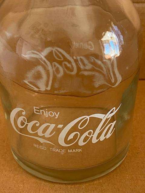 VINTAGE COCA COLA GLASS CARAFE BOTTLE