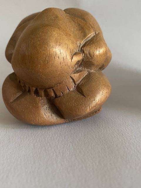 VINTAGE WOODEN HAND CARVED BUDDAH LIKE FIGURES