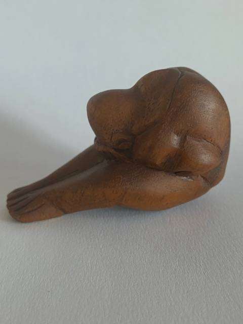 VINTAGE WOODEN HAND CARVED BUDDAH LIKE FIGURES