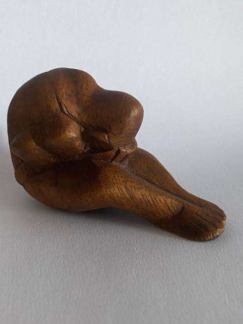 VINTAGE WOODEN HAND CARVED BUDDAH LIKE FIGURES