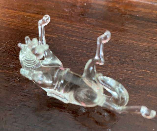 VINTAGE SET OF FOUR MINIATURE GLASS HORSES