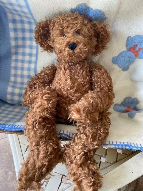 VINTAGE FULLY JOINTED CURLY TEDDY