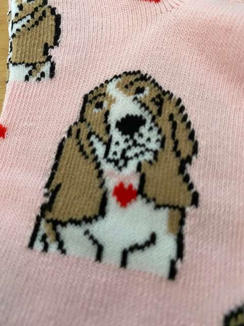 CUTE PUPPY PATTERN ANKLET LADIES SOCKS