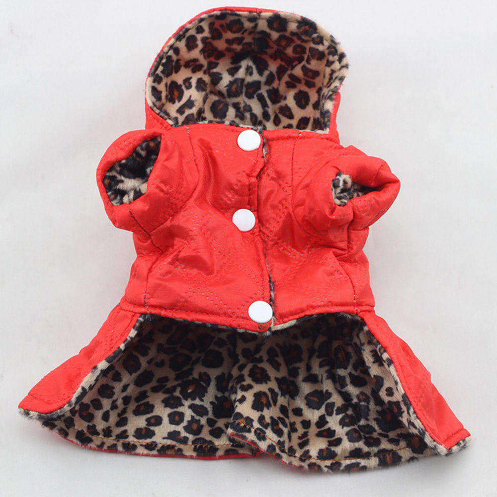 SNALL DOGGY ANIMAL PRINT WITH RED JACKET
