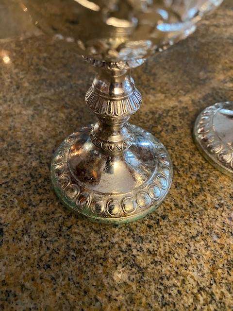TWO VINTAGE SILVER PLATED GOBLETS  ENGLISH CREST