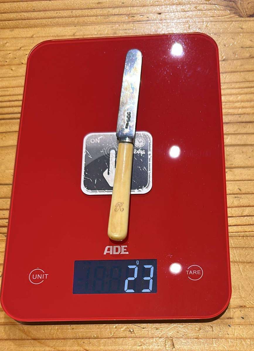 Hallmarked Silver Knife and Fork Set ( no spoon) - approx. 36g h/silver