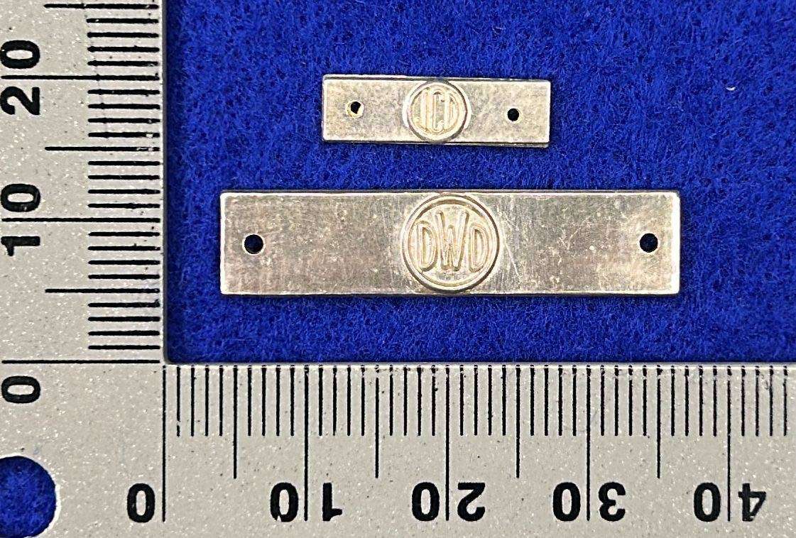 De Wet Decoration silver full-size bar & John Chard Decoration silver miniature bar