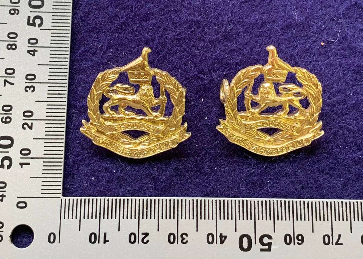 Rhodesian - Rhodesia Military Police Collars Set - 1970 to 1980