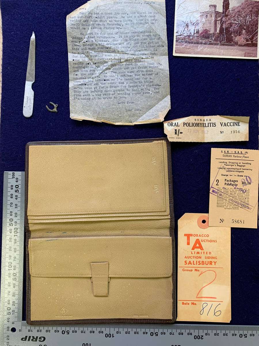 Rhodesian - INTAF Soldier - Wallet Bringback, with note from Mother - Must Read