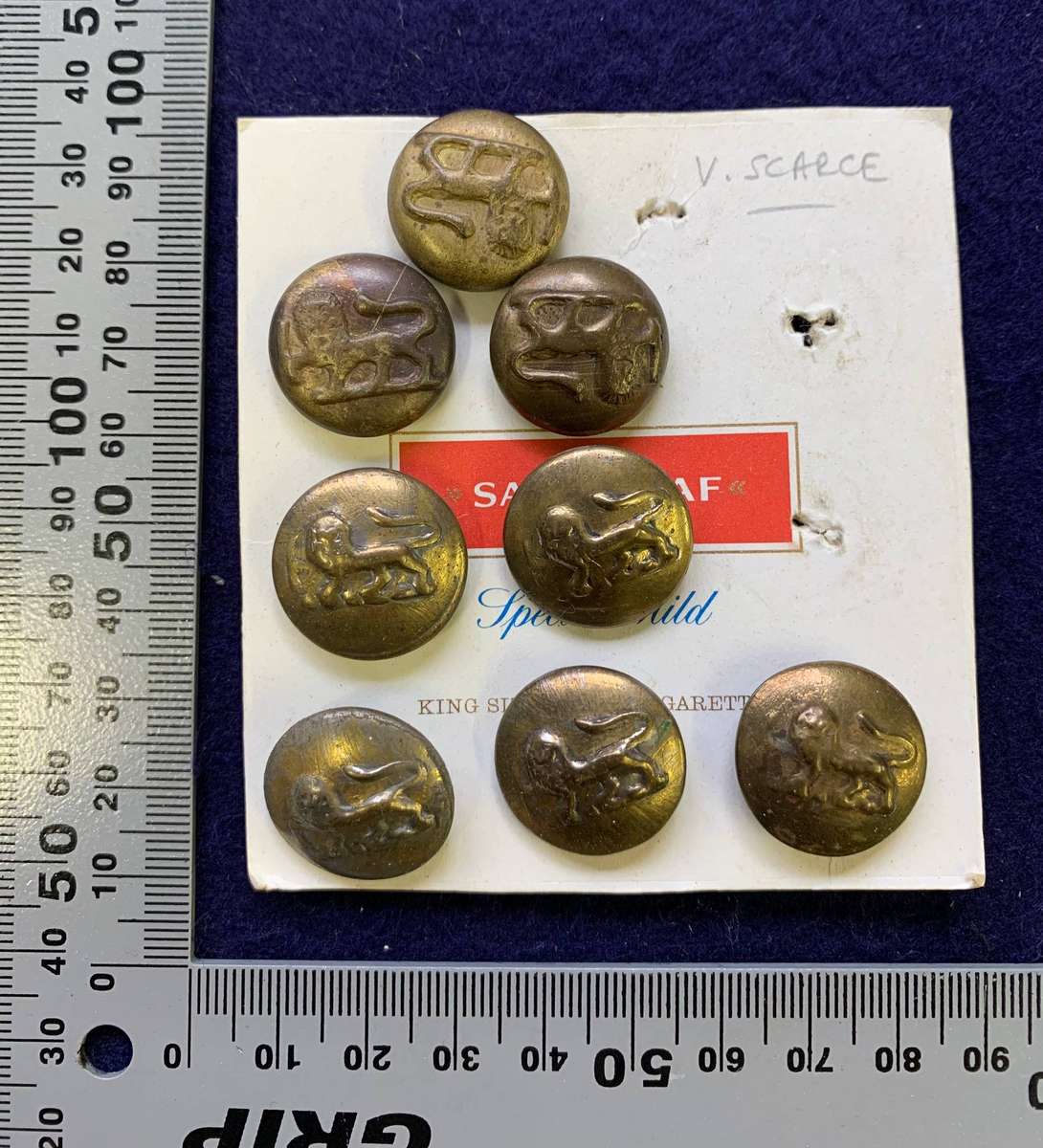 Rhodesian Buttons - OLD PERIOD - (8 Buttons)