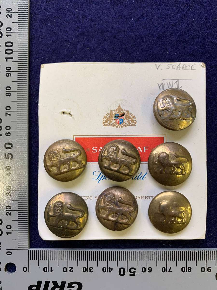 Rhodesian Buttons - WWII - (7 Buttons)